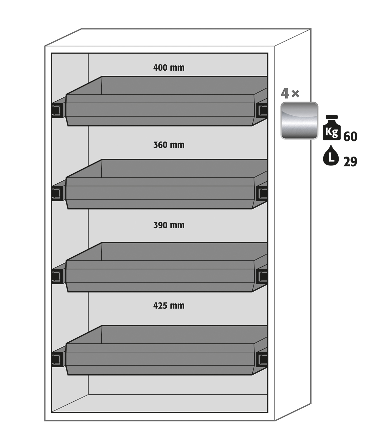 Armoire de sécurité S-CLASSIC-90 modèle S90.196.120.WDAS - Réf 30116-002-33727 - Type 90 - Stockage de substances dangereuses inflammables_1