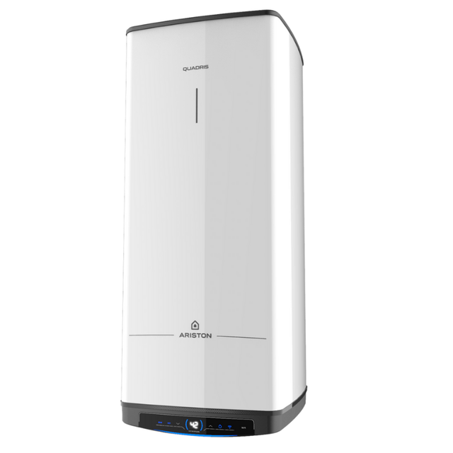 Chauffe-eau électrique connecté vertical mural carré QUADRIS 120L - Ariston - 3060883_1