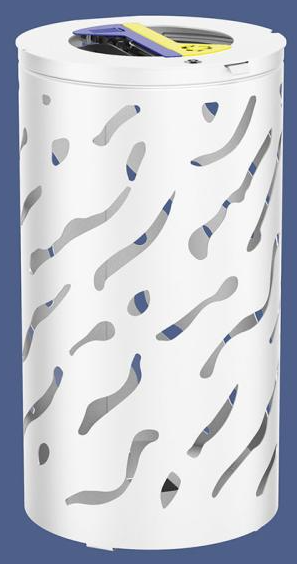 Corbeille Venise tri sélectif 2 flux - Ø450 x Hauteur 845 mm - 2 sacs de 60L - Acier et tôle_1