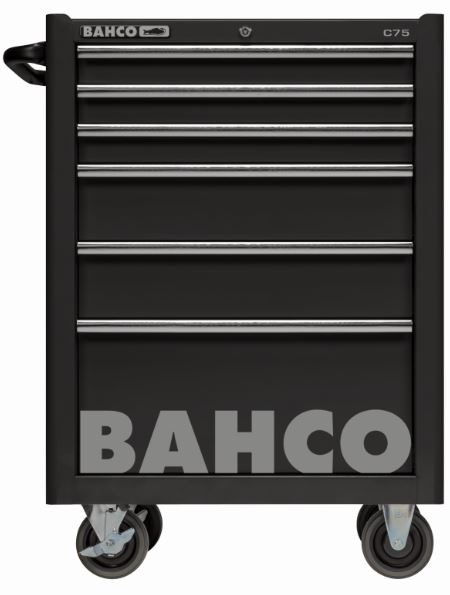 Servante d'atelier classique C75 - 6 tiroirs, noir, 986 x 501 x 763 mm - 1475K6BLACK_1