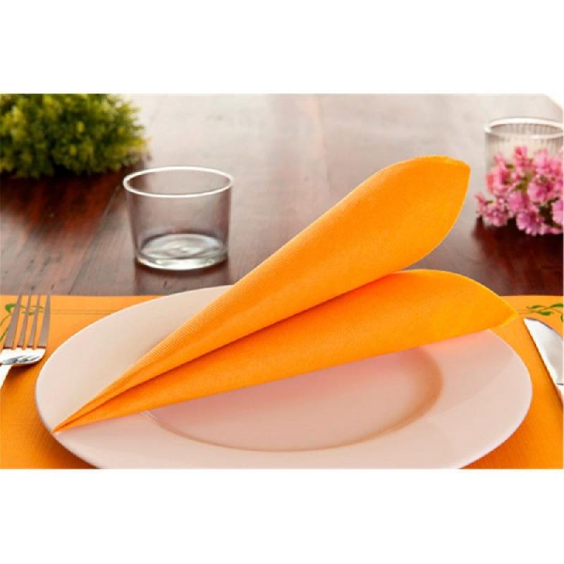 Serviette en ouate gaufré 2 plisclémentine 39x39cm - par 1200_1