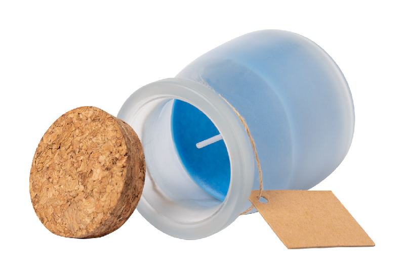 Bougie parfumée - Océan - Pot en verre - Couleur bleue - 146g_1