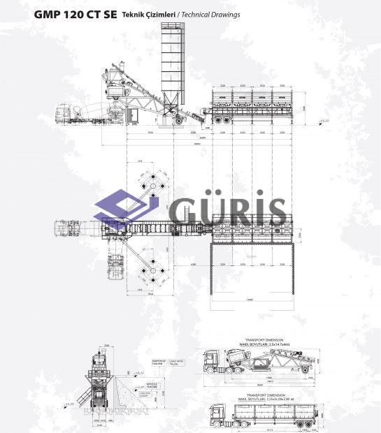 Centrale à béton mobile GMP 120 CT SE - Guris - 120 m³/h - Mélangeur Twin Shaft_1