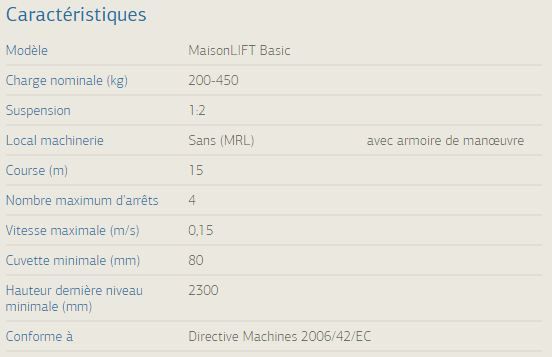 Ascenseur de maison lift basic - kleemann - charge nominale 200 à 450 kg_1