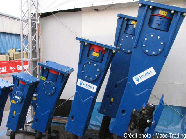 Brise-roche hydraulique Hydra série THOR - pointe et burin - de 62 à 1700 kg_1