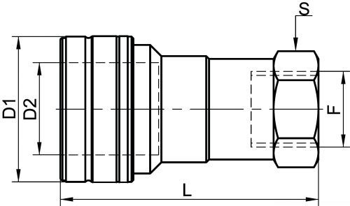 Inox 316 - Coupleur femelle à clapet de retenue - Modèle 5276 - Béné Inox_1