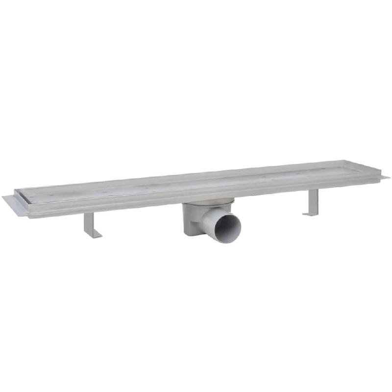 Vidaxl drain de douche linéaire 2 pcs 630 x 140 mm acier inoxydable 275948_1