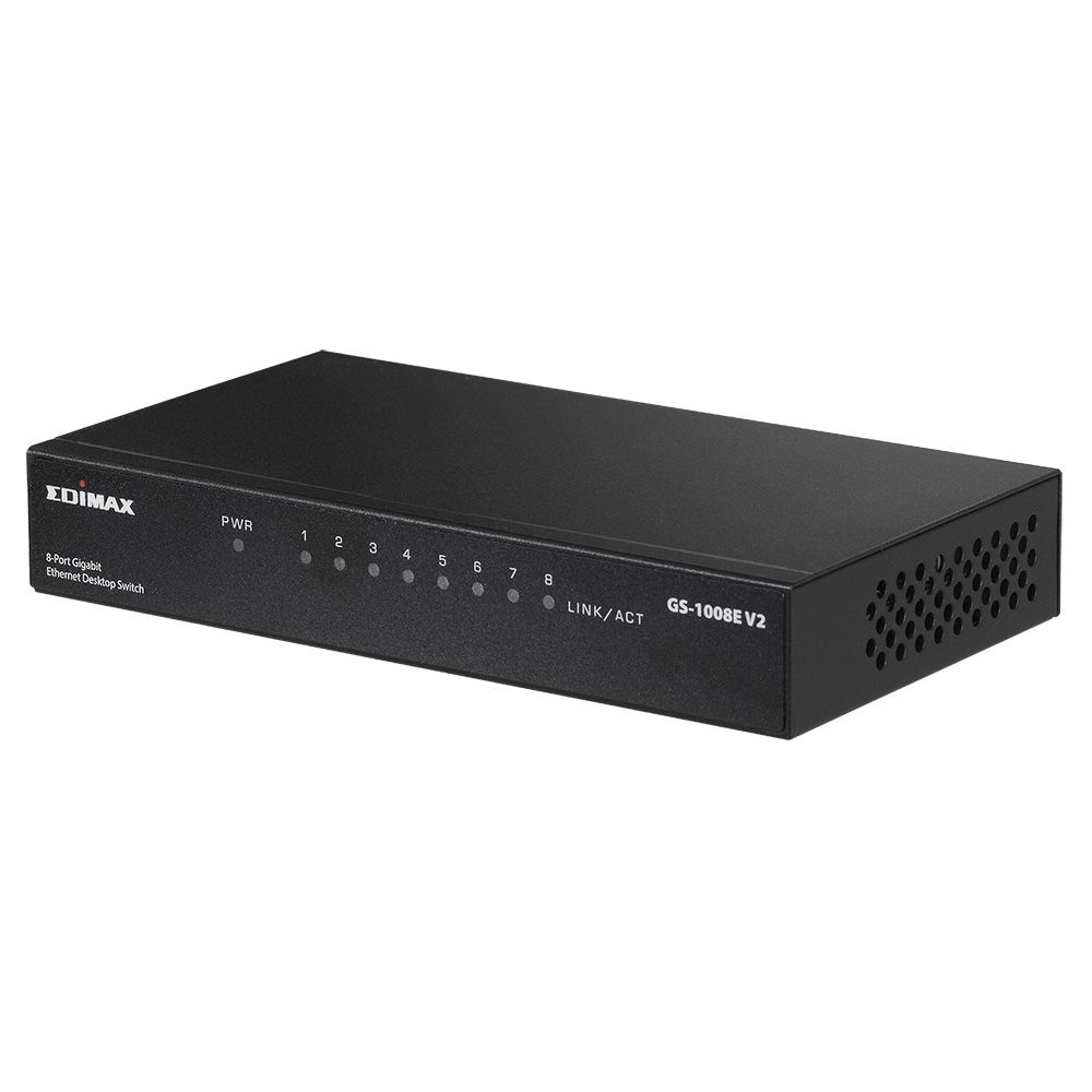 Switch Gigabit de bureau - Emidax GS-1008E V2 - 8 ports RJ-45 - Sans ventilateur_1