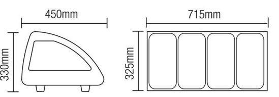 Kit réfrigéré à poser 43 L Portes coulissantes L.1131mm mm AFI Collin-Lucy_1