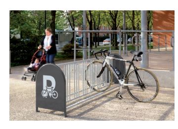 Support vélos 16 places - Jesignale - Acier galvanisé avec panneaux laqués gris Procity®_1