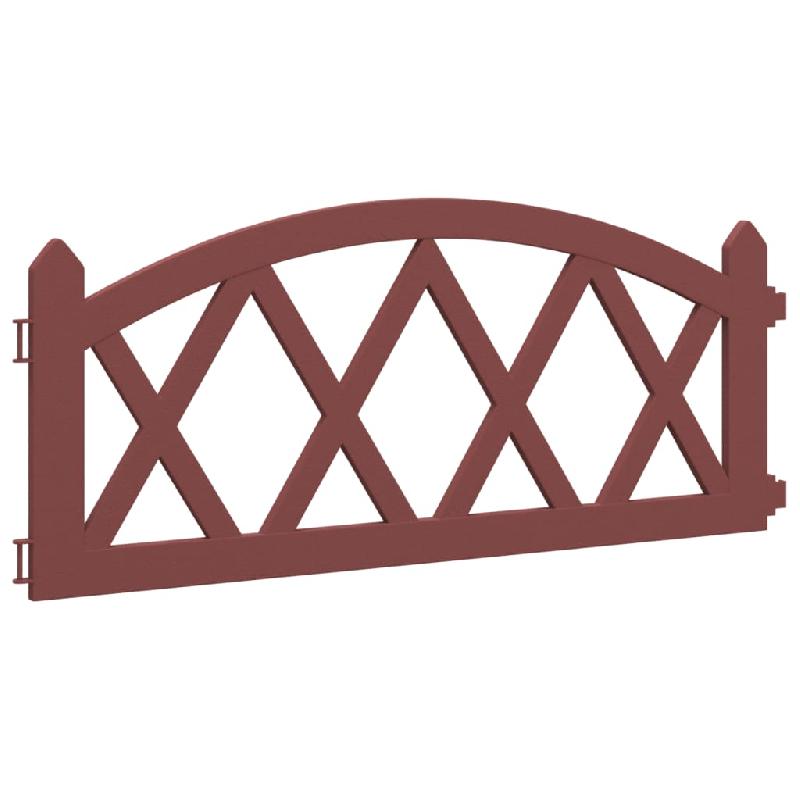 Vidaxl bordures de pelouse 17 pcs rouge 10 m pp 318296_1