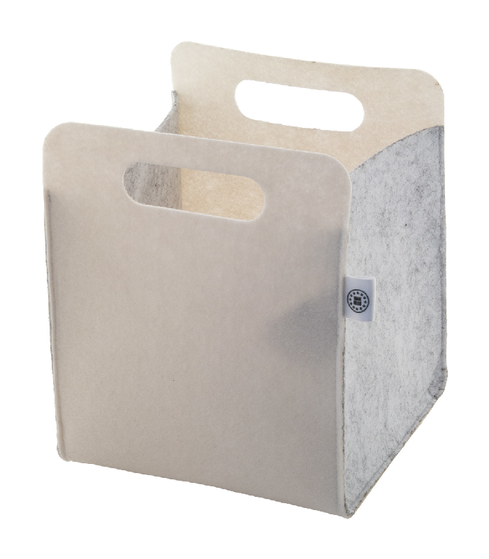 Organisateur de bureau en feutre RPET - impression quadri personnalisée avec poignées découpées_1