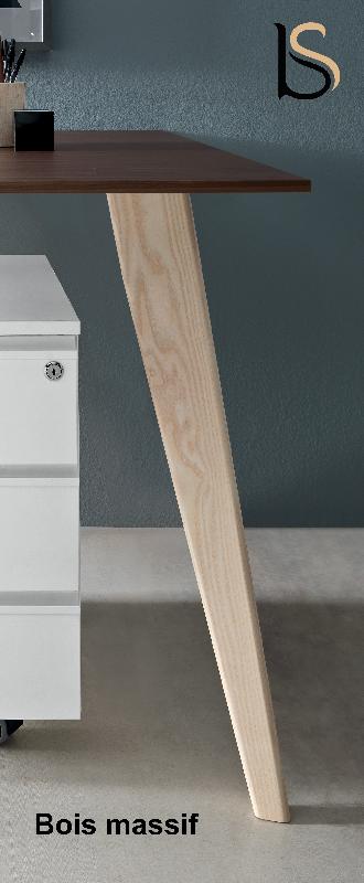 Bureau de direction rectangulaire Pigreco Up - Martex - 160, Noyer_1