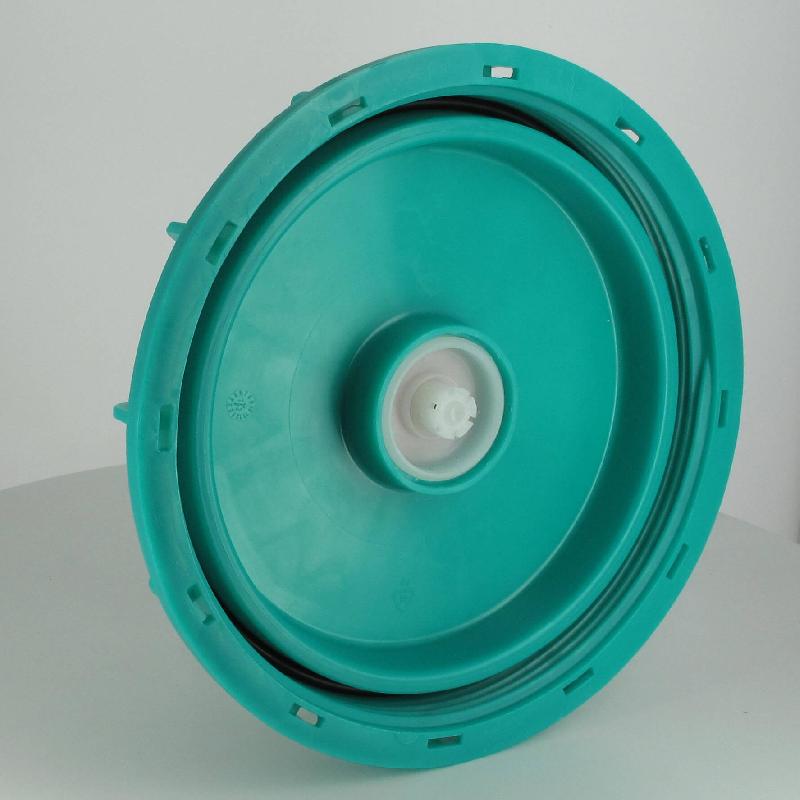 Couvercle Schütz Ø220 vert agréé FDA + bonde 2