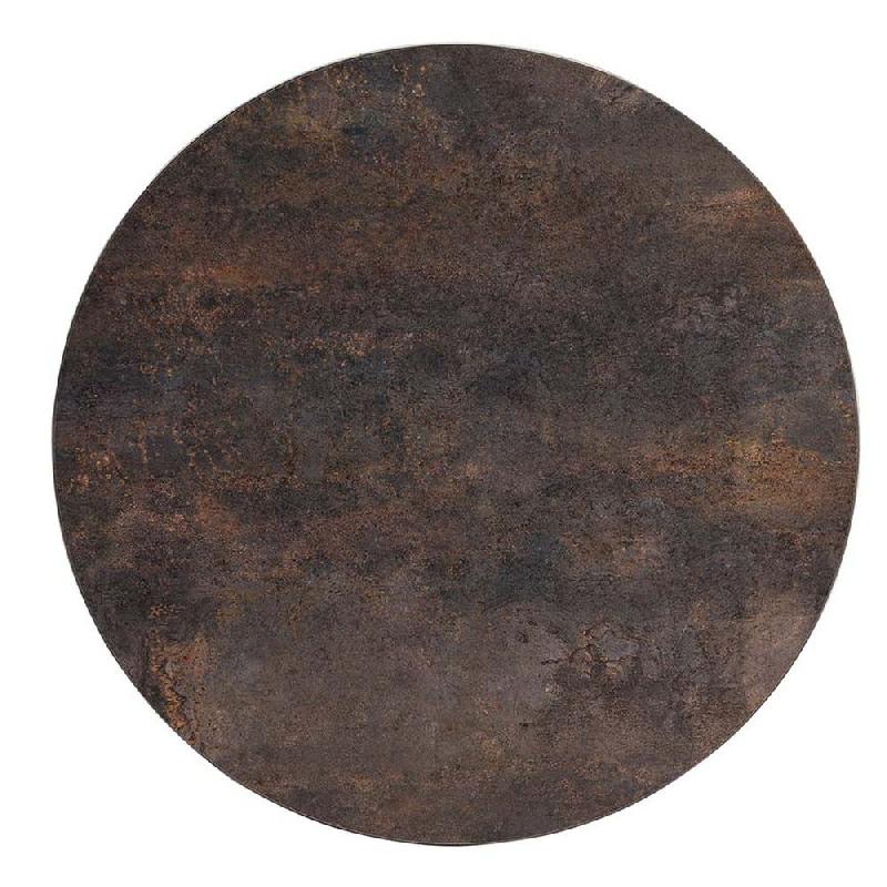 Plateau rond de table d'intérieur Tavola  Ø110cm stratifié Underground Rouille_1