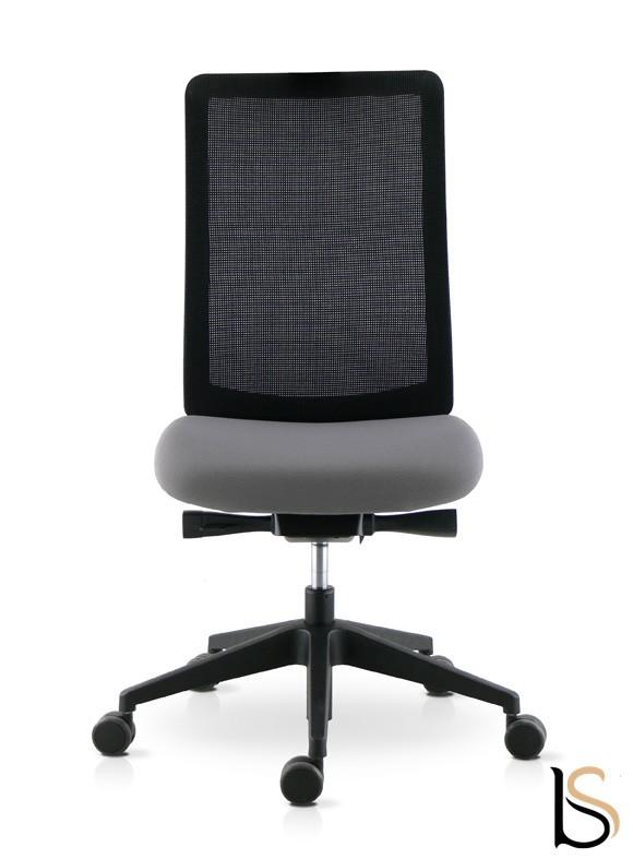 Siège bureautique Wi max dossier filet - Sokoa - Gris, Oui, Non, Non, Sol dur_0