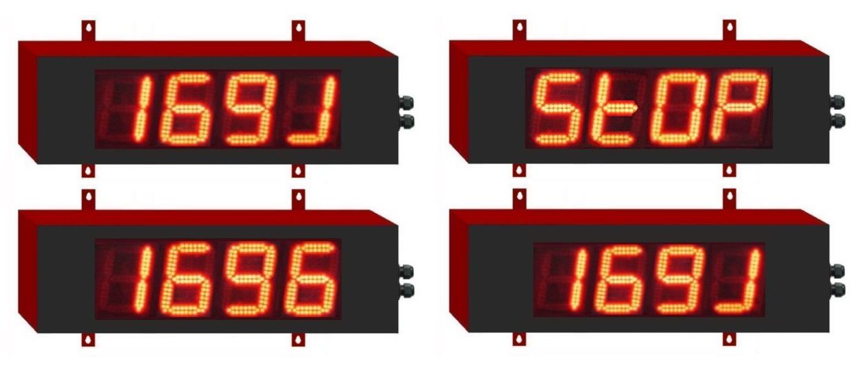 Afficheur lumineux de sécurité et compteur journalier - chiffres de 10 cm - haute luminosité extérieure - IP55_1