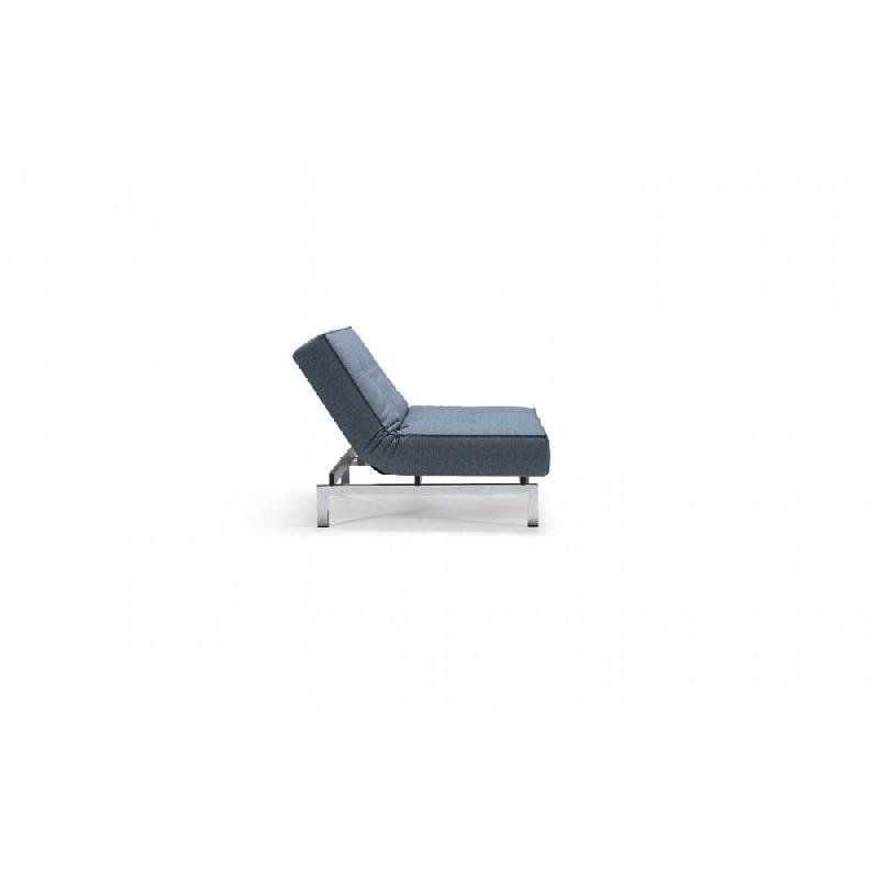 Fauteuil design convertible Splitback Chrome - Innovation Living - Tissu Mixed Dance Light Blue - 90x115 cm_1