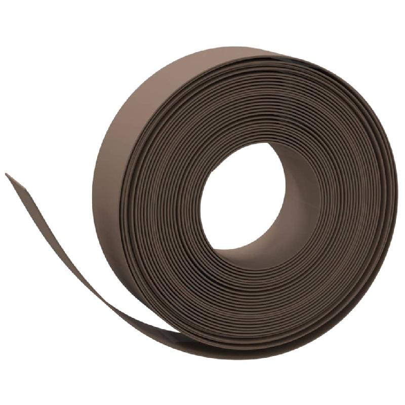 Vidaxl bordures de jardin 4 pcs marron 10 m 15 cm polyéthylène 3155450_1