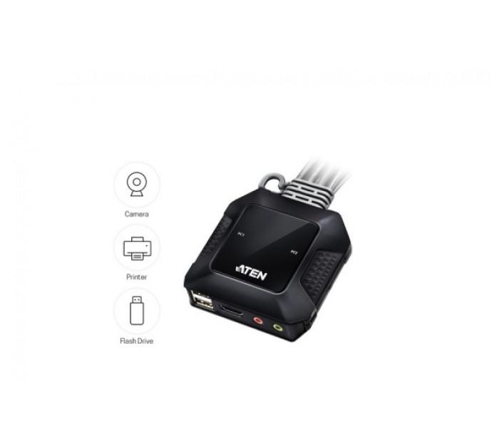 Aten CS22H - Switch KVM HDMI 4K USB 2 ports avec télécommande et sélecteur de port distant_1