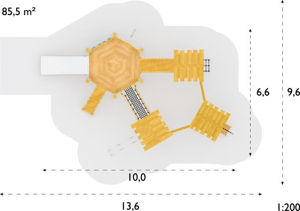 Structure multifonctions en robinier Selor - 8038415 - Hags - pour enfants 5-12 ans - 10m de long, 6.6m de large et 3.2m de haut_1