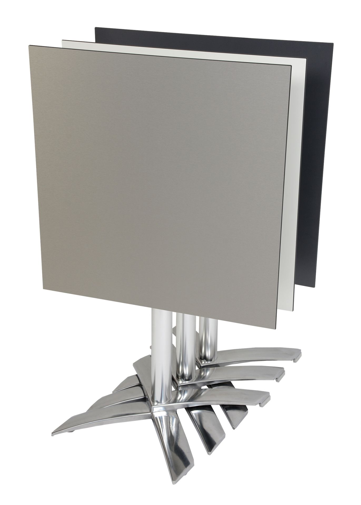 Table extérieure rabattable Limonade - RESTOOTAB - aluminium - plateaux carrés 70x70cm ou ronds ø75cm_1