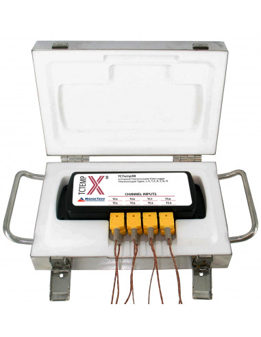 ThermoVaultX - Enregistreur de température 4 ou 8 voies avec isolation thermique jusqu'à 350°C - Kit complet avec logiciel et sondes_1