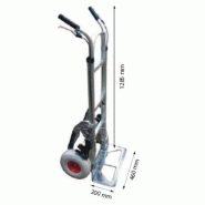 Diable aluminium 250 kg avec frein - ST250/FM - structure renforcée et système de freinage performant_1