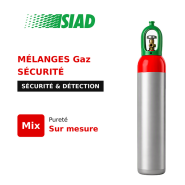 Mélanges détection gaz et sécurité SIAD - calibration détecteurs toxiques/inflammables (mono-gaz, 4 gaz, multigaz) - conditionnement LIGHTCYL - bouteilles B50, B20 et B10