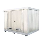 Bungalow de stockage en acier - Structure galvanisée avec rétention et options de sécurité pour produits dangereux_1