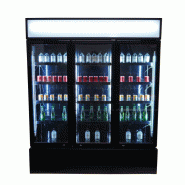 Réfrigérateur 3 portes en verre noir fcu-1200 bl l1600 7455.2115 COMBISTEEL_1