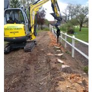 Raboteuse de souche avec montage toutes attaches rapides