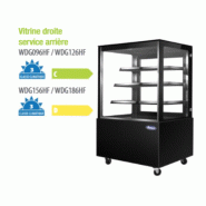 Vitrine réfrigérée vitre droite - 3 étagères en verre réglables avec LED - Référence WDG186HF_1