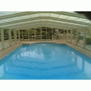 Abri piscine haut Moorea 4 - fixe en aluminium T6 et inox 316L avec toiture en double équerrage_2