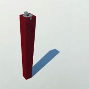 Cendrier d'extérieur personnalisable - Angelo - Hauteur 1000 mm - Largeur 150 mm - Couleurs au choix sur nuancier RAL_1