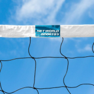 Filet de Volley-ball Réglementaire (Bande Horizontale en Cordon) - 9,75m x 0,9m - FIVB - 2,3kgs - Ficelle polyéthylène 2mm - Maille 10cm - Bande Horizontale PVC - Usage Intérieur/Extérieur - Qualité Supérieure_1