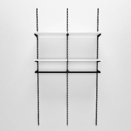 Élément suivant Cremablack 1 penderie noir + 2 tablettes blanc L60xH240cm_1