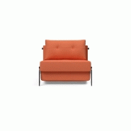 INNOVATION LIVING - Fauteuil design convertible Cubed 02 Alu 200x90cm - Tissu rouille Argus_1