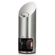 Cireuse à chaussures Ellipse - Design colonne classique en acier inoxydable brossé - Haute qualité avec options de brosses et distributeur de cirage_1