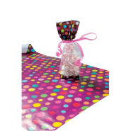 Pochettes cadeaux 'Pop'color' 12+4,5x20cm - par 250 - Violet et Multicolore - Papier couché_1