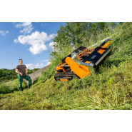 Robot debroussailleur à chenilles - Pour broyeurs à fléaux - AS 1000 Ovis EVO RC - radiocommandée - 419 kg - Dimensions compactes 184x115x69 cm_1