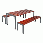 Table de pique-nique SILAOS acier et bois_1