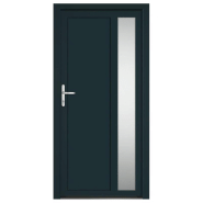 Vidaxl porte d'entrée anthracite 98x200 cm pvc 3157100_1