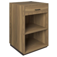 Comptoir Vertigo T03 avec tiroir MDF noir et olivier 60x60x93cm_1