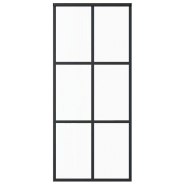 Vidaxl porte coulissante et quincaillerie verre et aluminium 90x205 cm 3081947_1