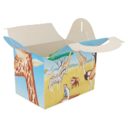 Boîte menu enfant carton Savane 17x16x10cm - par 300_1