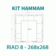 KIT CABINE HAMMAM À CARRELER RIAD 8 - 268X268 - 8 PLACES_1