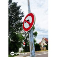 Panneau B2a - Interdiction de tourner à gauche à la prochaine intersection, signalisation temporaire disponible_1