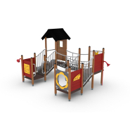 Structure multi-jeux Unimini Zambi - Hags - Pour enfants de 3 à 5 ans - Dimensions 4100 x 2450 x 2220 mm_1