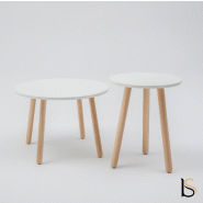 Tables basses type Scandinave - MDD - 45, Blanc_1